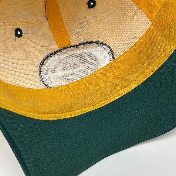 Vintage 90s Green Bay Packers Hat Yellow Cap Coca Cola Citgo NFL Snapback - Picture 5 of 10